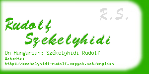 rudolf szekelyhidi business card